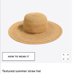 JCrew Factory Textured Summer Straw Hat